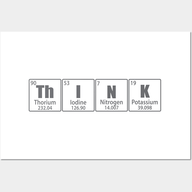 Think Periodically - Periodic Table Elements Wall Art by TheInkElephant